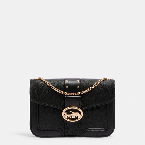 Coach convertible crossbody, shoulder bag. Black pebbled leather. - Picture 4 of 6